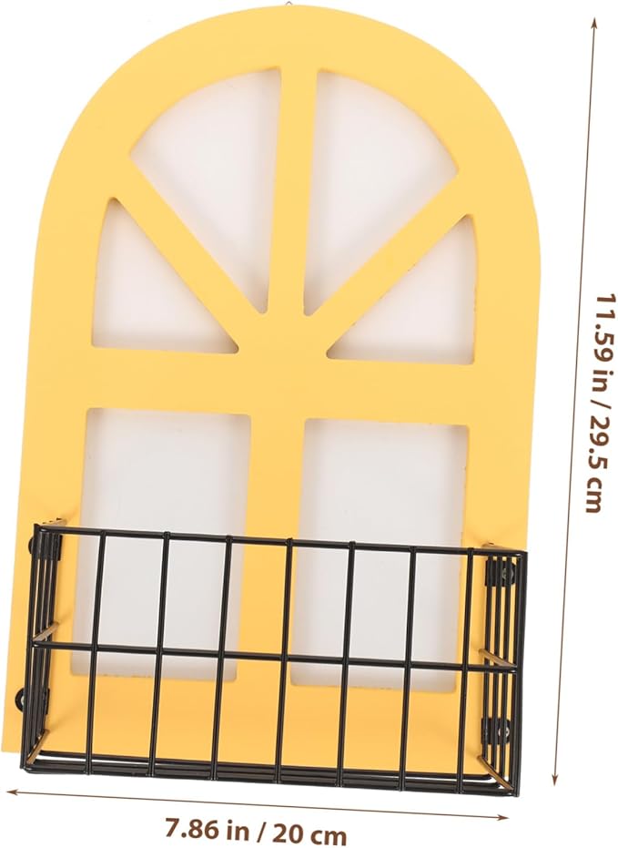PRETYZOOM Wall Mounted Retro Storage Basket Single Placement Rack for Home Decoration Multi Purpose Organizer Shelf for Bathroom Living Room and Bedroom Easy Installation