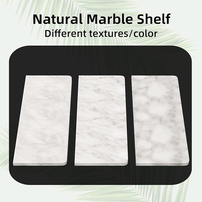 White Toilet Paper Holder with Shelf, New Upgrade Double Toilet Paper Holder with Storage, Marble Roll Toilet Paper Wall Mount for Bathroom Washroom