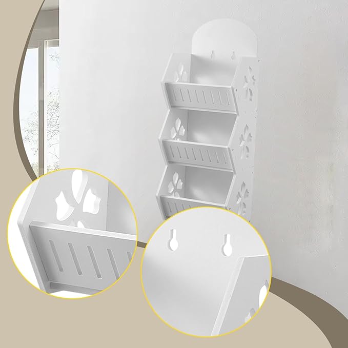 Wall Mounted Bathroom Shelf Makeup Container Storage Bin Kitchen Spice Shelf for Bedroom , three layer