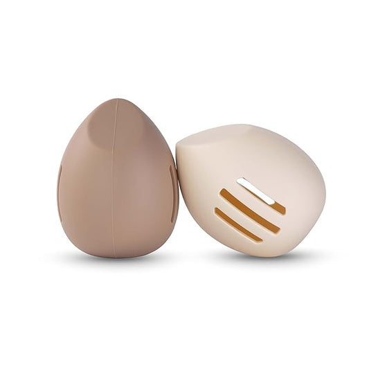 2PCS Beauty Blender Holder Powder Puff Storage, Breathable Makeup Sponge Case for Business or Travel