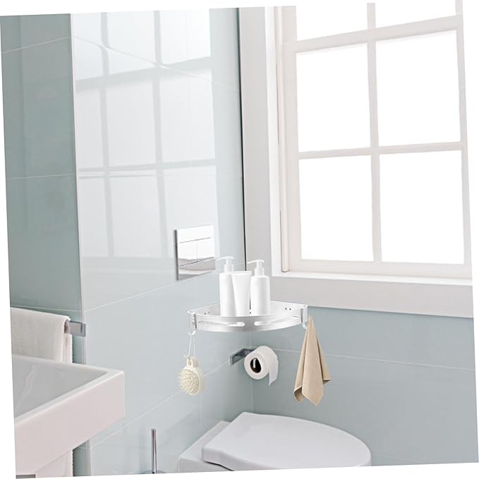 Punch Wall-Mounted Storage Rack Aluminum Bathroom Shelf for Organizing Shampoo Soap Towels and More for Kitchen and Toilet Spaces