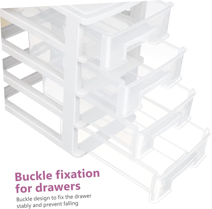 4 Layers drawer storage organizer drawers desktop plastic three craft Transparent Type Storage Box Plastic Mini