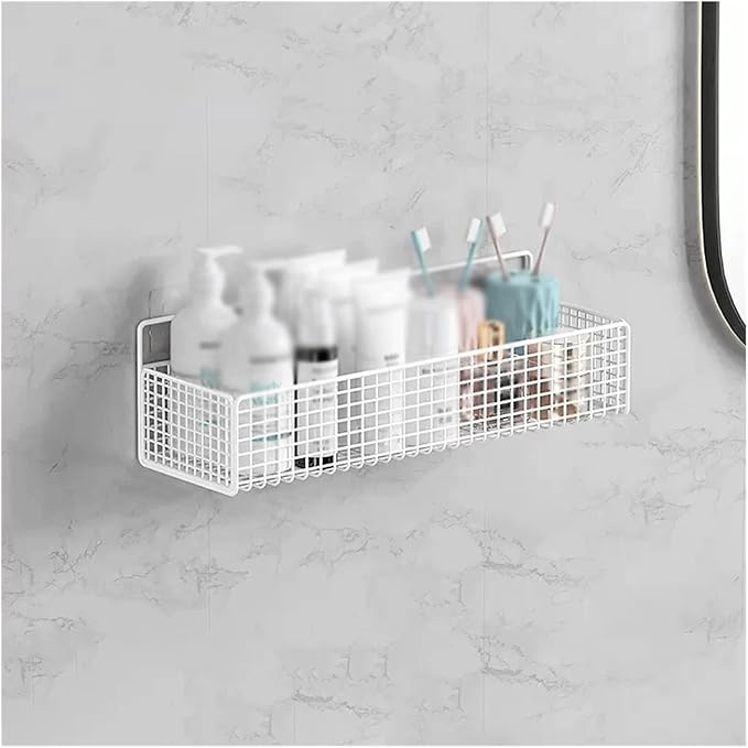 Bathroom Storage Rack A Wall Mounted Storage Rack That Does Not Require Holes to be Punched in The Wall for The Toilet Washstand Bathroom Shelf(White,Large)
