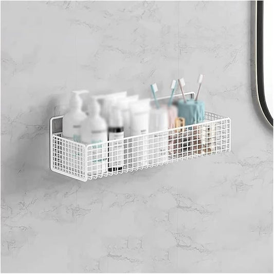 Bathroom Storage Rack A Wall Mounted Storage Rack That Does Not Require Holes to be Punched in The Wall for The Toilet Washstand Bathroom Shelf(White,Large)