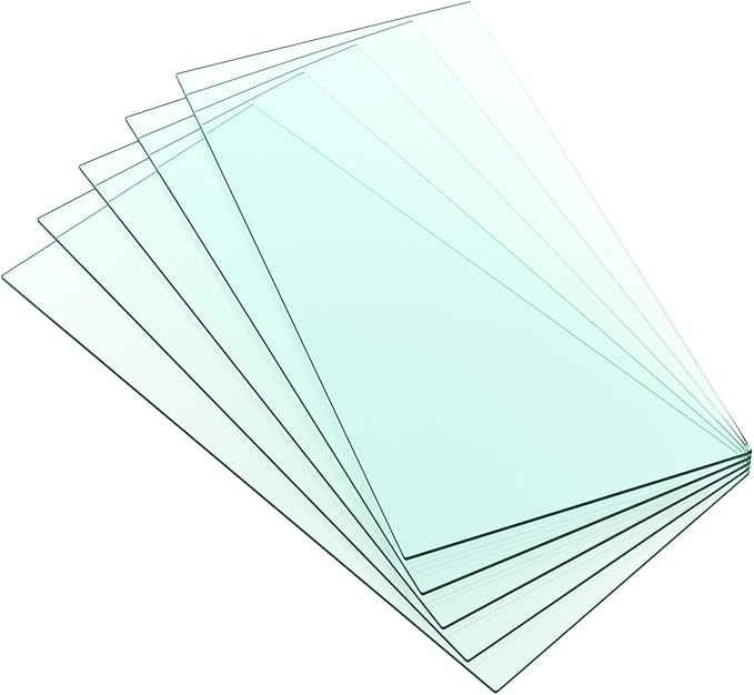 08" x 48" 5-PCS Tempered Glass Shelf, Rectangular Frameless Glass Shelves - 3/16" Thick, Suitable for Bookshelves, Display Cases, Retail Fixtures and Tabletops