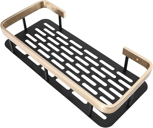 Nail Storage Stands Wall Shelf for Bathroom Kitchen Rack Black Shelves Storage Organizer