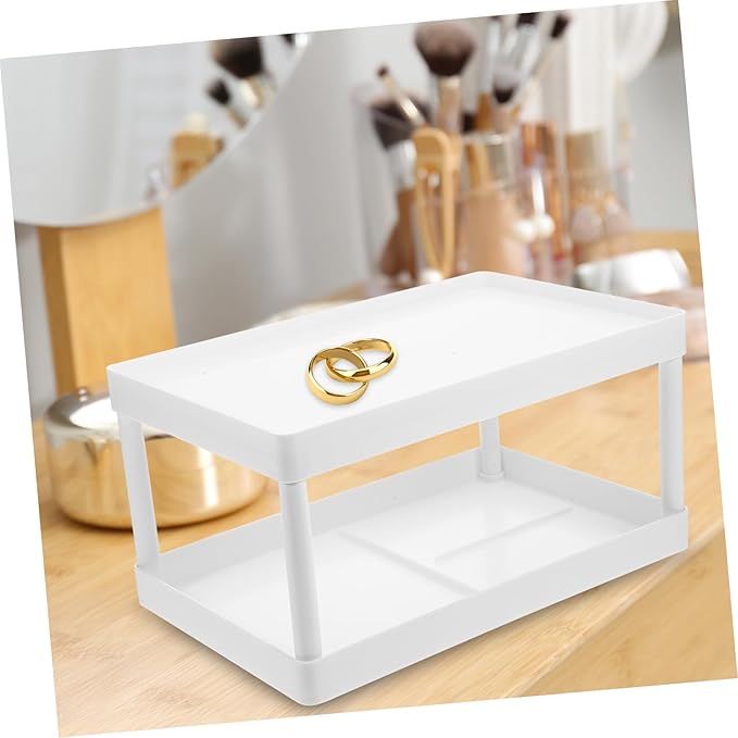 DECHOUS 1pc Bathroom Shelves Countertop Organizer Under Sink Storage Double Space Saving