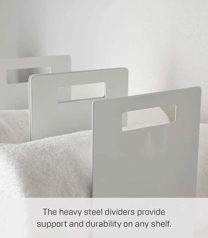 Yamazaki Home Tower Interlocking Towel Organizer - Bathroom Storage Shelf Rack - Steel
