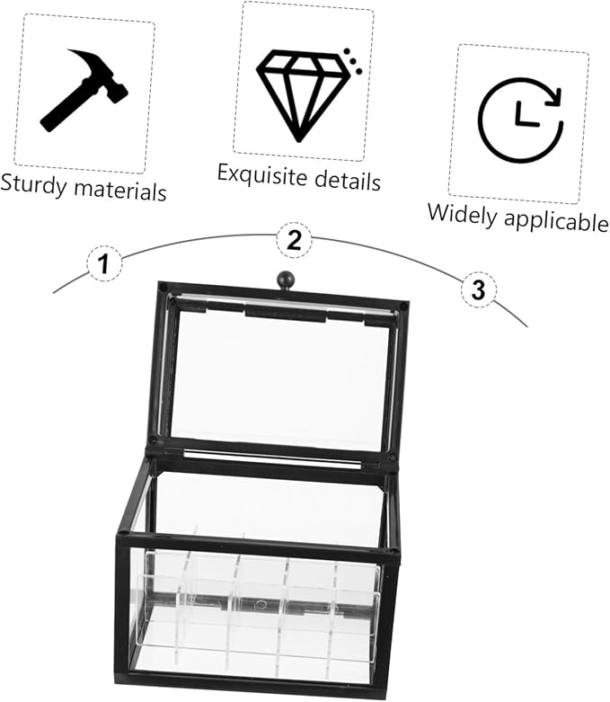 Lipstick Holder Plastic Lip Gloss Organizer Makeup Organizer Lipstick Display Stand with Lid Black