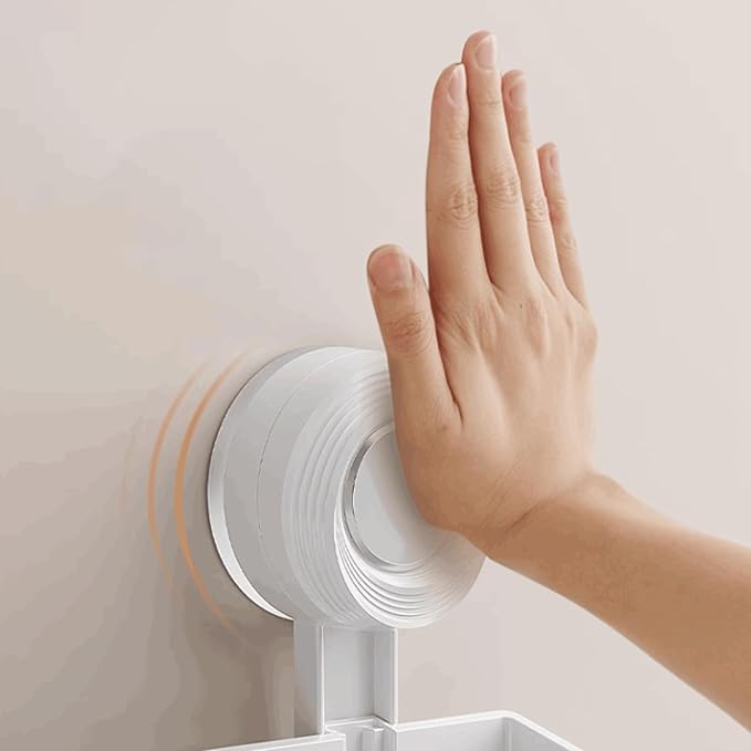 Removable Wall-Mounted Bathroom Shelves Suction Cup Bathroom Shelves Plastic Bathroom Shelves Large Capacity Bathroom Shelves Large Capacity