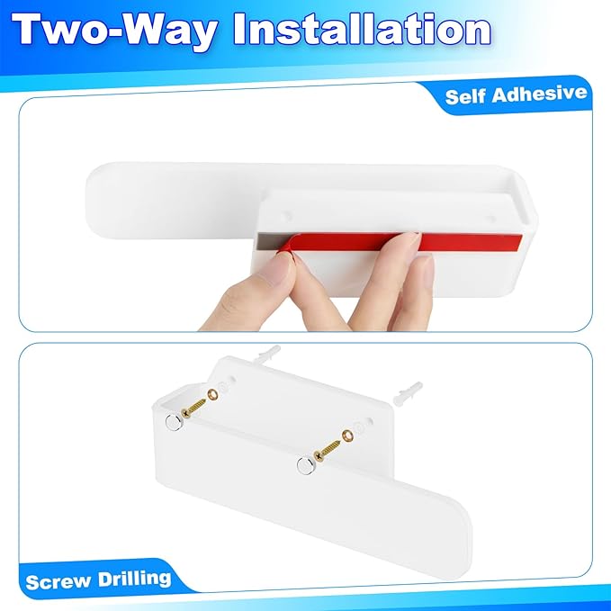 Cosmos Acrylic Hand Towel Holder Hand Towel Ring Self Adhesive and Wall Mounted Modern Hand Towel Bar Towel Hanger for Bathroom Kitchen Lavatory (Solid White)