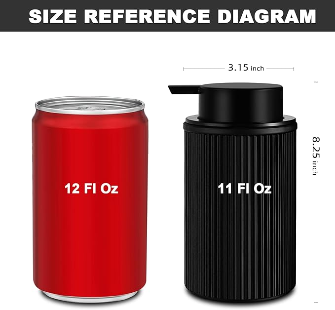 KASUNTING Matte Black Foaming Soap Dispenser, 2 Pack Ribbed Glass Foam Hand Soap Dispenser for Bathroom, Refillable Foaming Pump Bottle with Black Pump, Modern Dish Soap Foam Dispenser