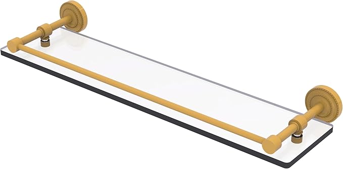 Allied Brass Dottingham Collection Single Glass Shelf with Gallery Rail