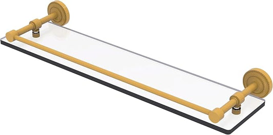 Allied Brass Dottingham Collection Single Glass Shelf with Gallery Rail
