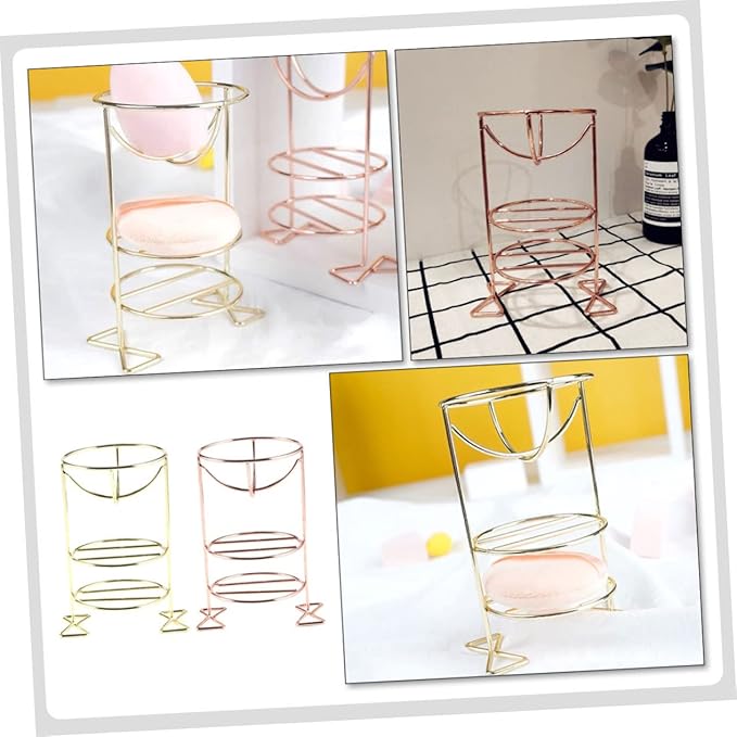 2Pcs Makeup Sponge Holder Makeup Sponge Drying Stand Puff Display Stand Cosmetic Sponge Organizer Puff Storage Rack Beauty Sponge Drying Stand for Vanity
