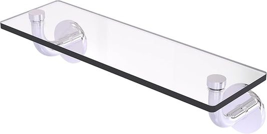 Allied Brass RM-1-16-PC Remi Collection 16 Inch Glass Vanity Beveled Edges Shelf, Polished Chrome