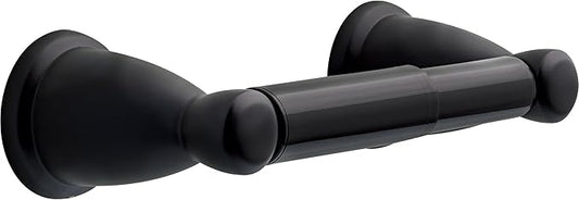 Franklin Brass Kinla Spring (1-Pack) Toilet Paper Holder Matte Black Tissue Roll Spring-Loaded Rod, Organization and Storage, Wall Mounted Bathroom Accessories KIN50-MB