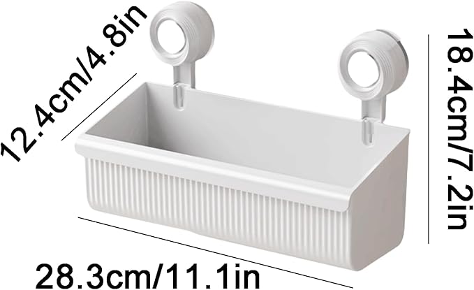 Removable Wall-Mounted Bathroom Shelves Suction Cup Bathroom Shelves Plastic Bathroom Shelves Large Capacity Bathroom Shelves Large Capacity