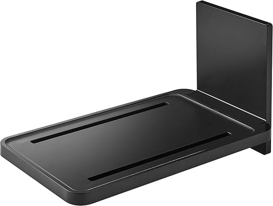Yamazaki Industries 5533 Magnetic Bathroom Folding Shelf, Black, Approx. W 8.7 x D 15.2 x H 8.7 inches (22 x 38.7 x 22 cm), Tower, Easy Installation, Space Saving