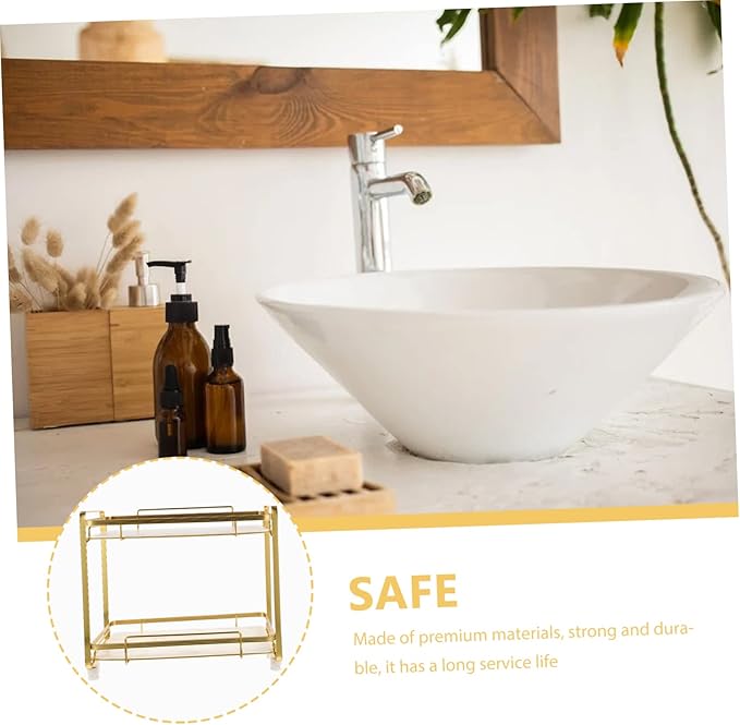 Storage Shelf Bathroom Vanity Organizer over The Toilet Rack Marble Look Space-saving