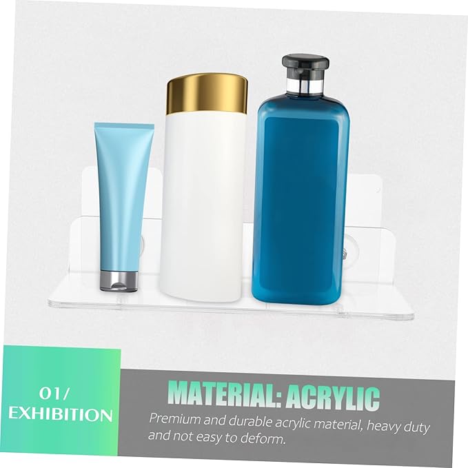 Multi-Functional Wall-Mounted Rack Acrylic Storage Bathroom Shelves Save Space Modern Design