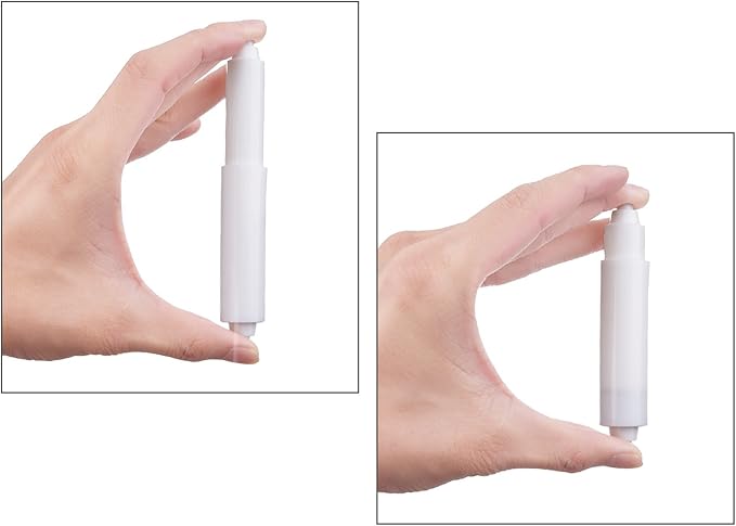 Shappy 2 Pcs Universal Toilet Paper Holder Replacement Rod Spring Loaded Plastic Retractable Paper Replacement Rod Toilet Tissue Roll Holder Insert for Bathroom Home Fixture Accessories(White)