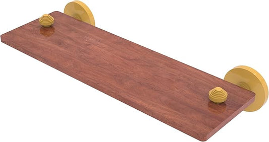 Allied Brass SB-1-16-IRW-SGL South Beach Collection 16 Inch Solid IPE Ironwood Shelf, Spanish Gold