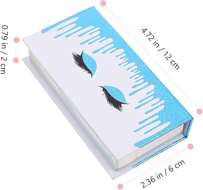 2pcs Elegant Eyelash Case with Delicate Pattern Portable Eyelash Box for Travel Daily Use for Organizing False Lashes