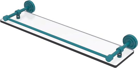 Allied Brass Dottingham Collection Single Glass Shelf with Gallery Rail