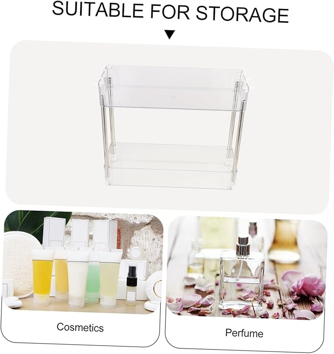 LIFKOME Double Layer Storage Rack Cubby Storage Organizer over Toilet Bathroom Shelves