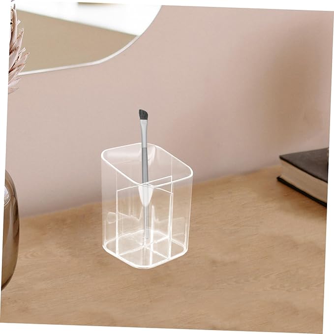 Plastic Makeup Brush Organizers Makeup Brush Holders Storage Compartment for Vanity