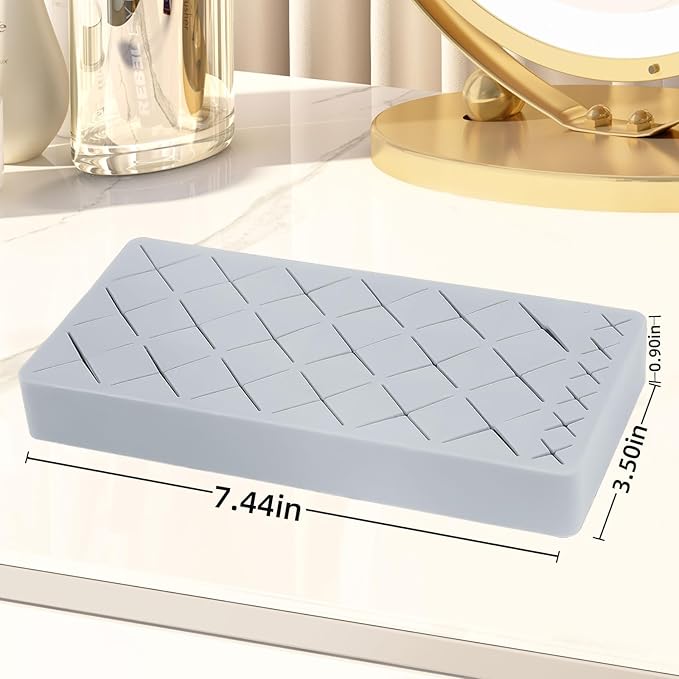 18 Grids Lipsticks Holder & lipstick organizer, 3pcs Lipstick & Makeup Brush Organizer Holder，Silicone Cosmetic Storage Box，skin care organizer & nail polish rack，lipstick holder and organizer