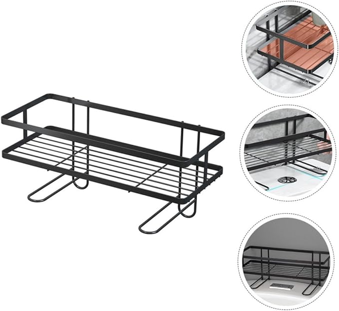 BESTOYARD 1 Set Bathroom Toilet Tank Storage Rack Elegant Over Toilet Shelf for Organizing Sundries Simple Design with Nail Fixers Bathroom Storage