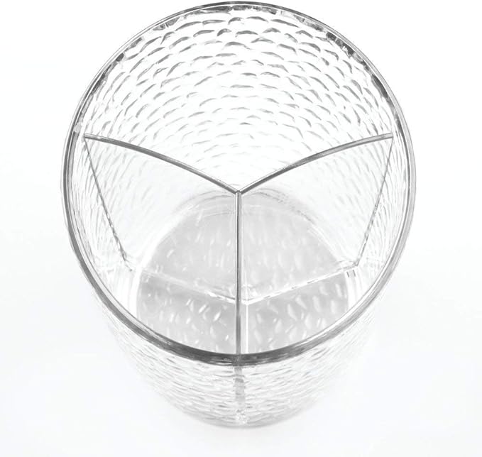 InterDesign Rain Cosmetic Organizer Cup for Vanity Cabinet, Clear