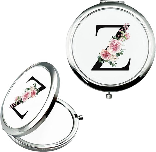 JEKUGOT Monogram Compact Mirror, Personalized Gifts for Women and Girls, Small Pocket Mirror, Personalized Compact Mirrors for Girls, Sister, Wife, Mothers, Birthday Gifts - Z