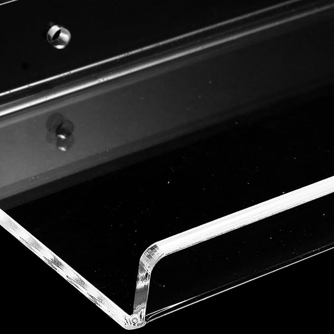LIFKOME U-Shaped Acrylic Bathroom Shelf 20x10cm Punch-Free Wall Mounted Storage Rack Small Floating Home Storage Organizer for Bathroom and Kitchen