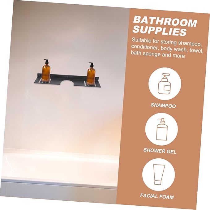 SHOWERORO Bathroom Sink Top Organizer Wall-Mounted Shelf for Bathroom Kitchen No Drill Installation Ample Storage Space for Toiletries and Grooming Products Shaped Design
