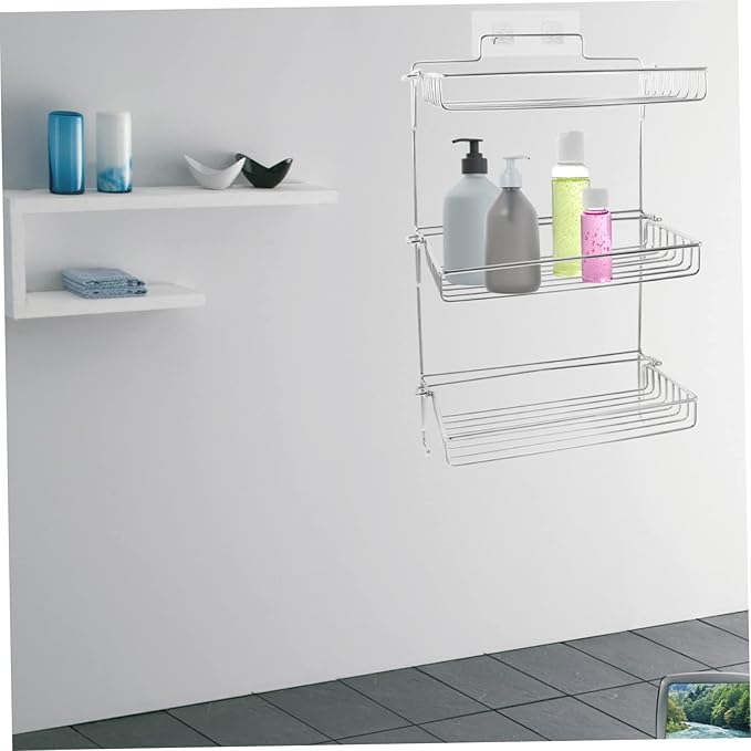 Luxshiny Stainless Steel Folding Storage Rack Floating Shelves Bathroom Storage Shelf for Bathroom Kitchen