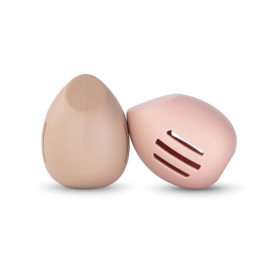 2PCS Beauty Blender Holder Powder Puff Storage, Breathable Makeup Sponge Case for Business or Travel
