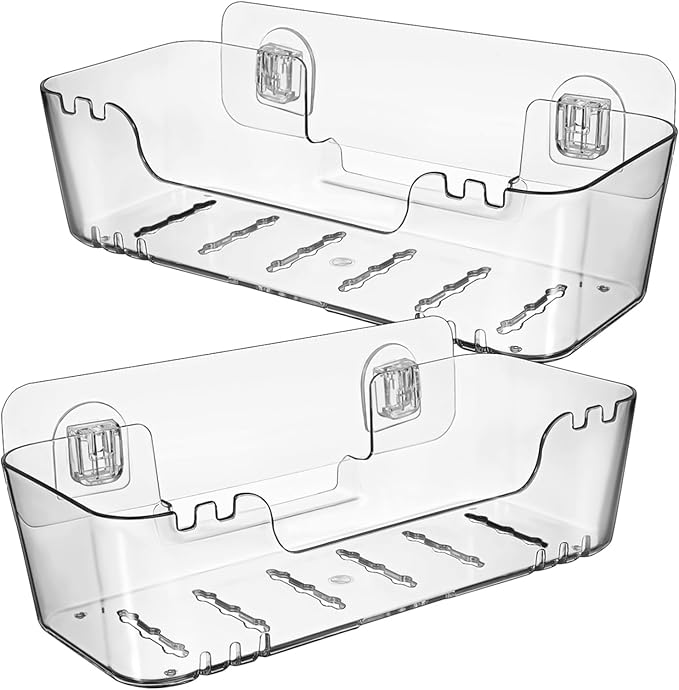 PRETYZOOM 2Pcs Floating Shelves for Bathroom No Drill Wall Storage Holder for Toilet Paper Towels Accessories Organizer for Easy Installation and Use