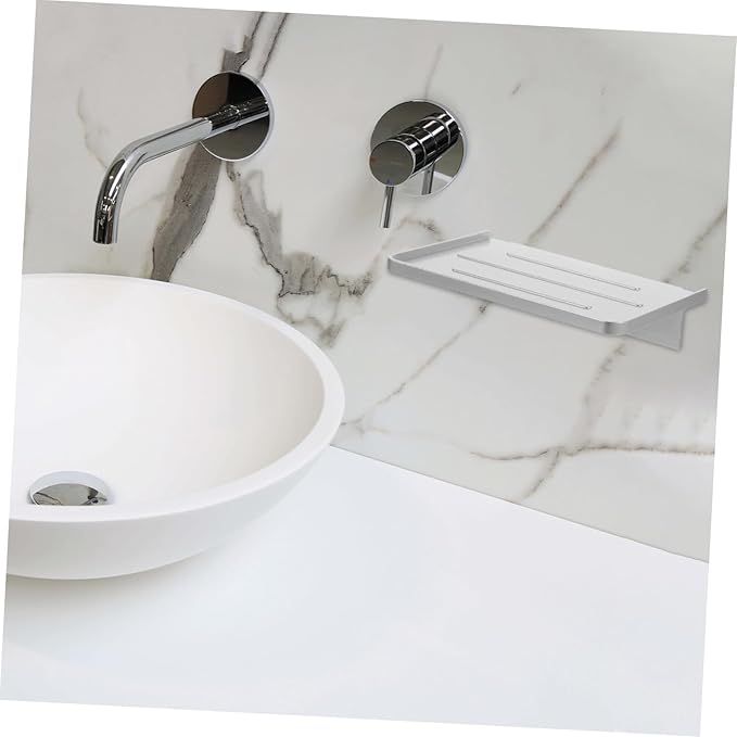 3pcs Bathroom Phone Holder Wall Mounted Shelf Versatile Storage for Bathroom Supplies No Drilling Required Design Easy Access and Installation Shelf