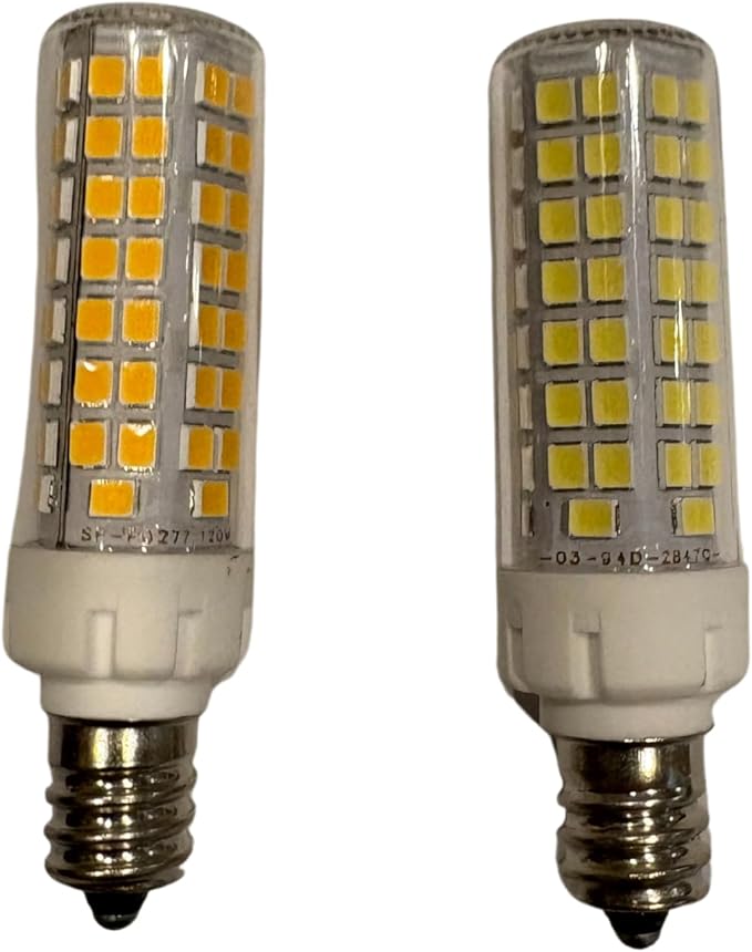JERDON LED Replacement Light Bulb for Makeup Mirrors - (1) 3000K and (1) 6000K Lightbulbs - JLB3060