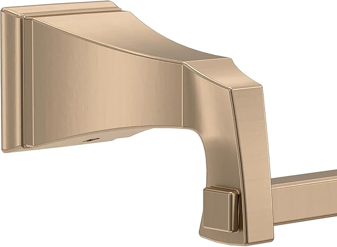 Delta Dryden (1-Pack) Hand Towel Holder Champagne Bronze Towel Racks for Bathroom Wall Square Towel Ring Holder for Bath Towel Hanger for Kitchen, Bathroom Accessories 75146-CZ