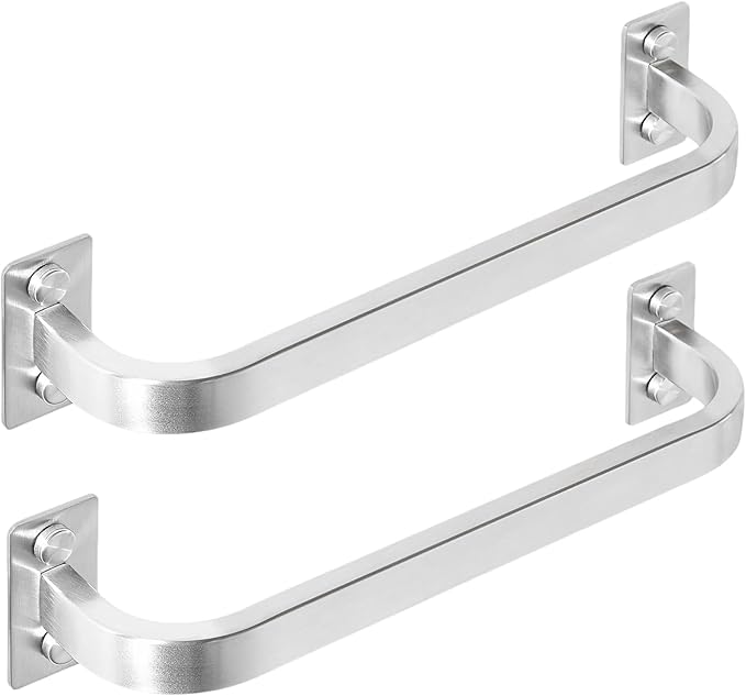 2Pack Bathroom Towel Bar, 10 inch Towel Racks for Bathroom Wall Mounted, SUS304 Stainless Steel Heavy Duty Towel Holder Bathroom Accessories Modern Home Decor, Brushed Finished