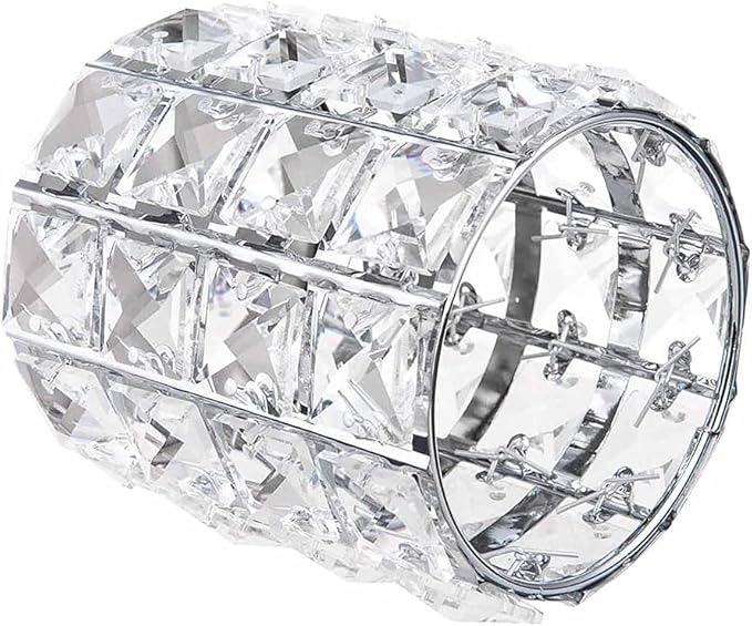AKOAK 1 Pack Crystal Makeup Brush Holder Office Supplies Storage Rack Eyebrow Pencil/Lipstick/Pencil Makeup Container, Dressing Table, Bedroom, Office (Silver)
