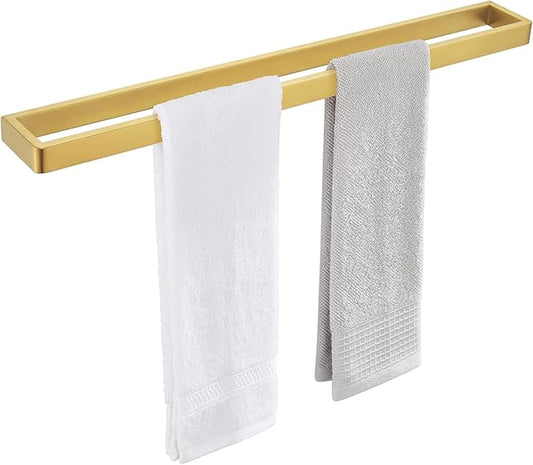 APLusee 22.8" Bathroom Towel Bar, 304 Stainless Steel Wall Mounted Towel Holder, Brushed Gold Towel Rack for Bathroom Kitchen, Modern Heavy Duty Design