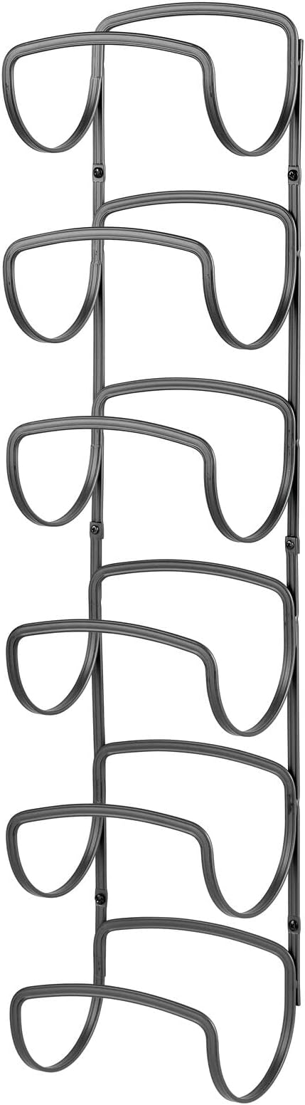 mDesign Metal Towel Shelves – Towel Rack for The Bathroom with 6 Compartments – Practical Bathroom Accessories for Both Large and Small Towels – Black