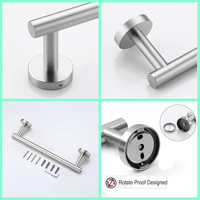 12 Inch Towel Bar for Bathroom 9/12/16/24/28/33 Inch Kitchen Hand Towel Holder Brushed Nickel SUS304 Stainless Steel RUSTPROOF Wall Mount Towel Rod (1, Brushed Nickel, 12 Inch)