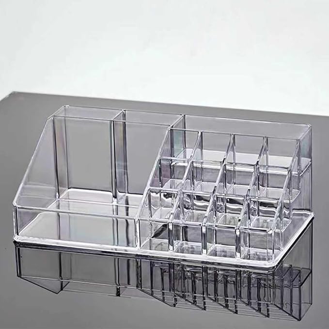 Lipstick Organizer and Storage, 16 Slots Clear Case Display Rack Holder (QX154)