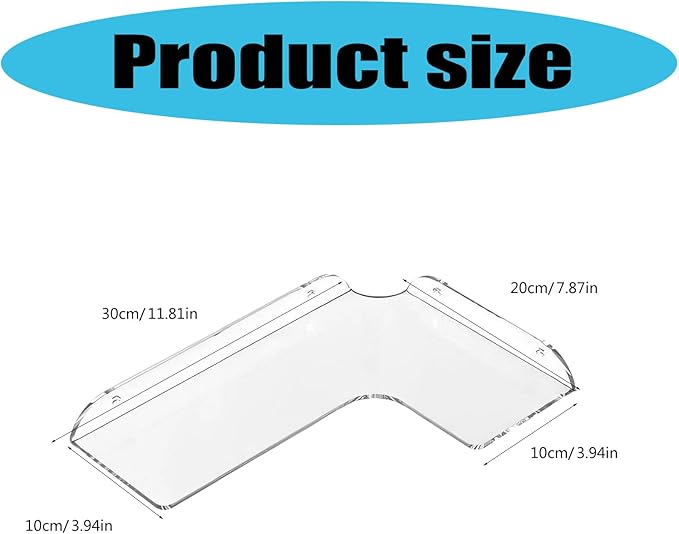 Long-Lasting Acrylic Corner Shelf for Bathroom Kitchen Living Room Storage Living Shelf